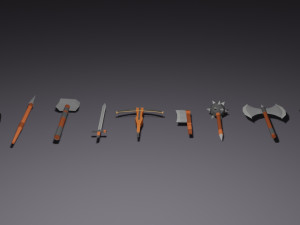 lowpolyweapon 3D-Modell