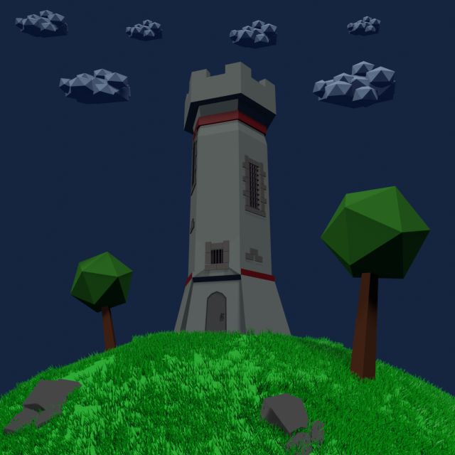 tower 3D Model .c4d .max .obj .3ds .fbx .stl .blend 