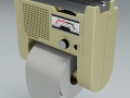 wc retro radio with ashtray and wc roll 3D Модель