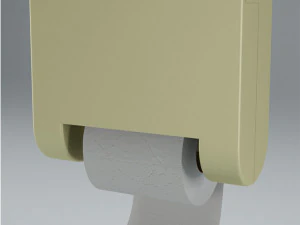wc retro radio with ashtray and wc roll 3D Model