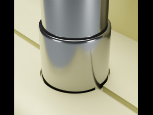 wc retro radio with ashtray and wc roll 3D 模型
