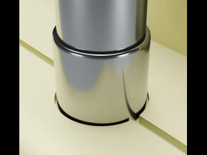 wc retro radio with ashtray and wc roll 3D Model