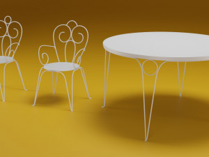 furniture set for garden 3Dモデル