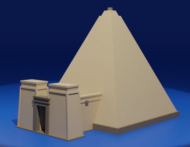 nubian pyramid 3D Model .c4d .max .obj .3ds .fbx .stl .blend 