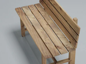 wooden bench 3D Model