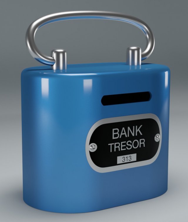 money box Modelo 3D .c4d .max .obj .3ds .fbx .stl .blend 