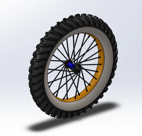 bicycyle front wheel 3D Model .c4d .max .obj .3ds .fbx .stl .blend