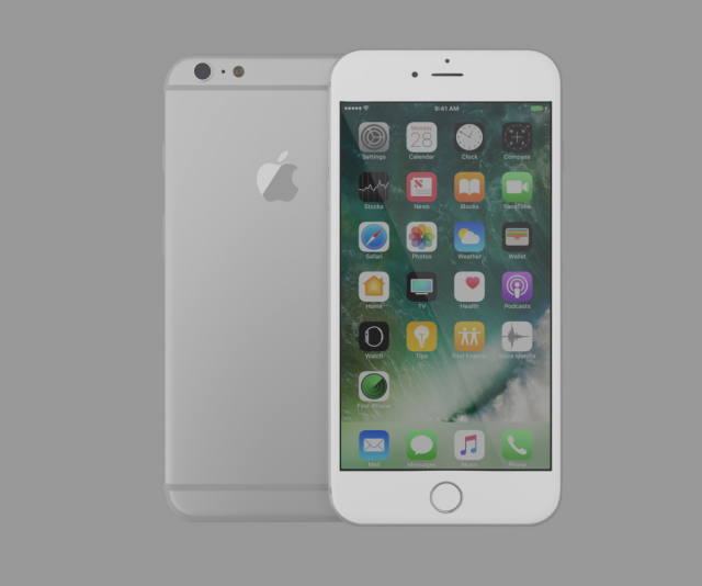 iphone 6s plus 3D Model .c4d .max .obj .3ds .fbx .stl .blend 