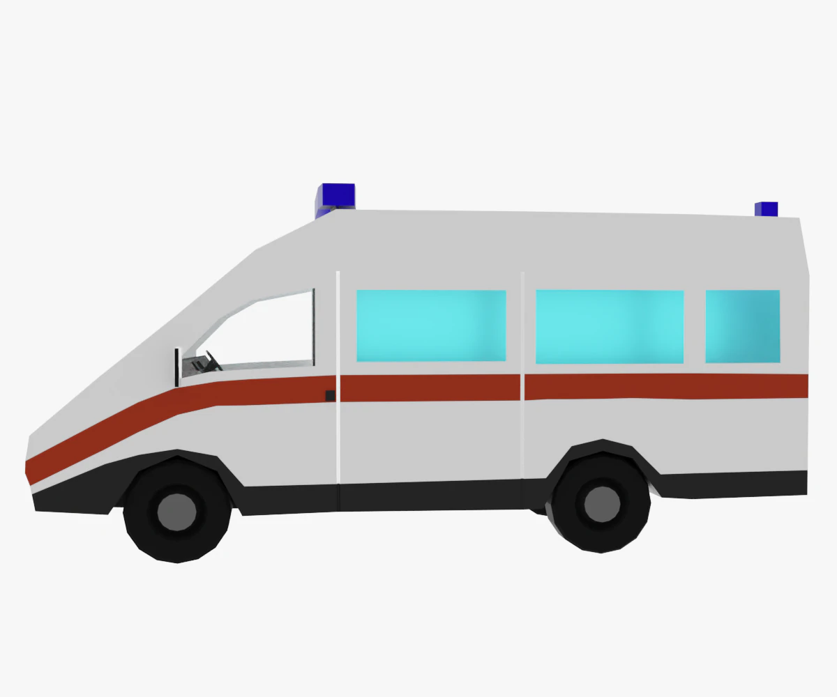 ambulance 3D Model .c4d .max .obj .3ds .fbx .stl .blend