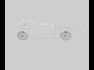 yellow car lowpoly Modelo 3D