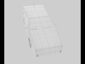 yellow car lowpoly Modelo 3D