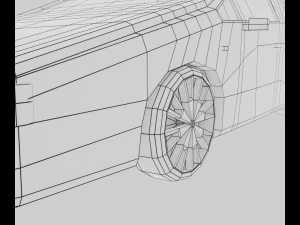 yellow car lowpoly 3D Model
