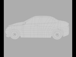red car lowpoly 3D Model