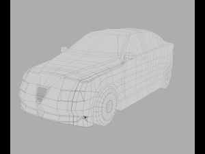 red car lowpoly 3D Model