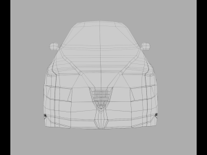 red car lowpoly 3D Model