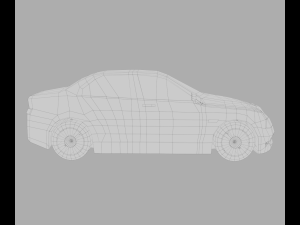 red car lowpoly 3D Model