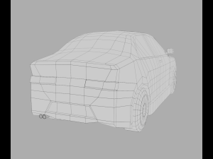 red car lowpoly 3D Model