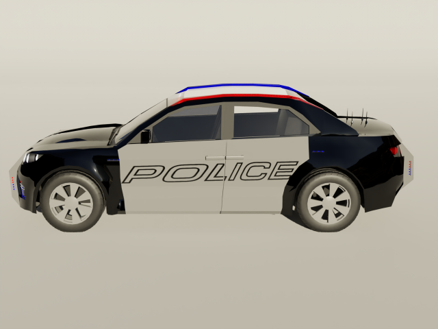 police car 3Dモデル .c4d .max .obj .3ds .fbx .stl .blend 