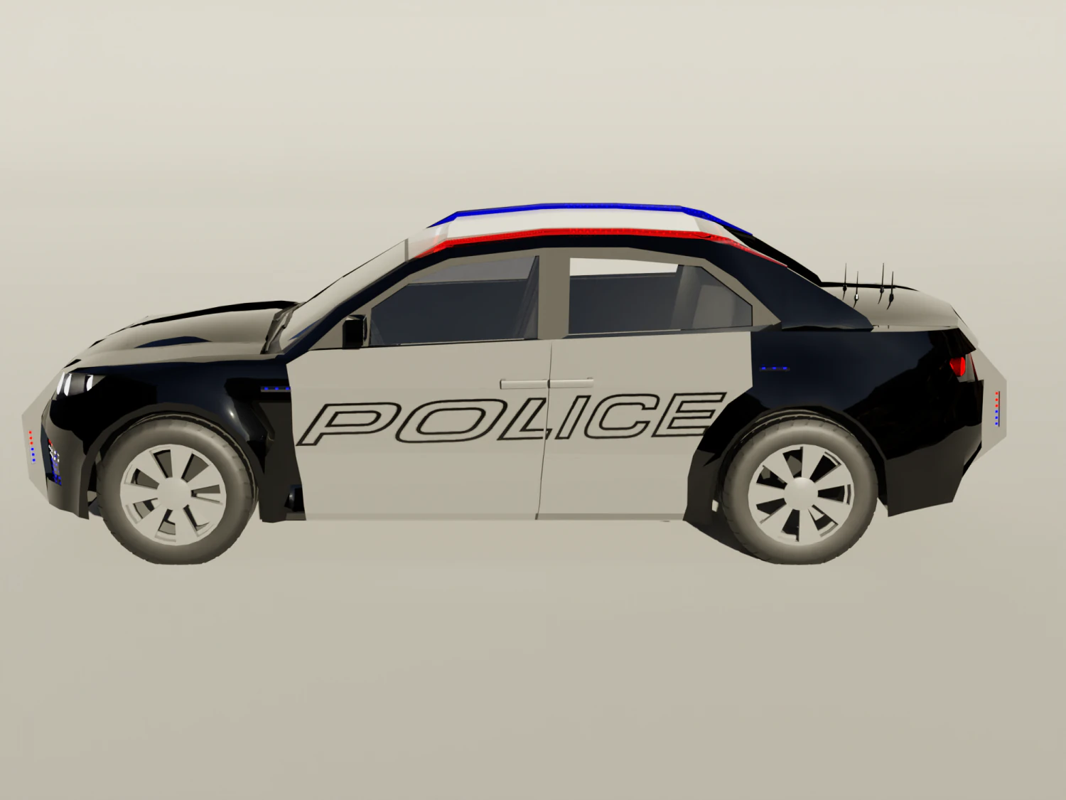 police car 3D Model .c4d .max .obj .3ds .fbx .stl .blend 