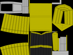 beach cabins and chairs 3D 模型