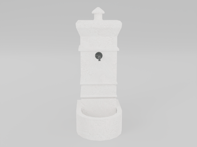drinking fountain 3D Модель .c4d .max .obj .3ds .fbx .stl .blend