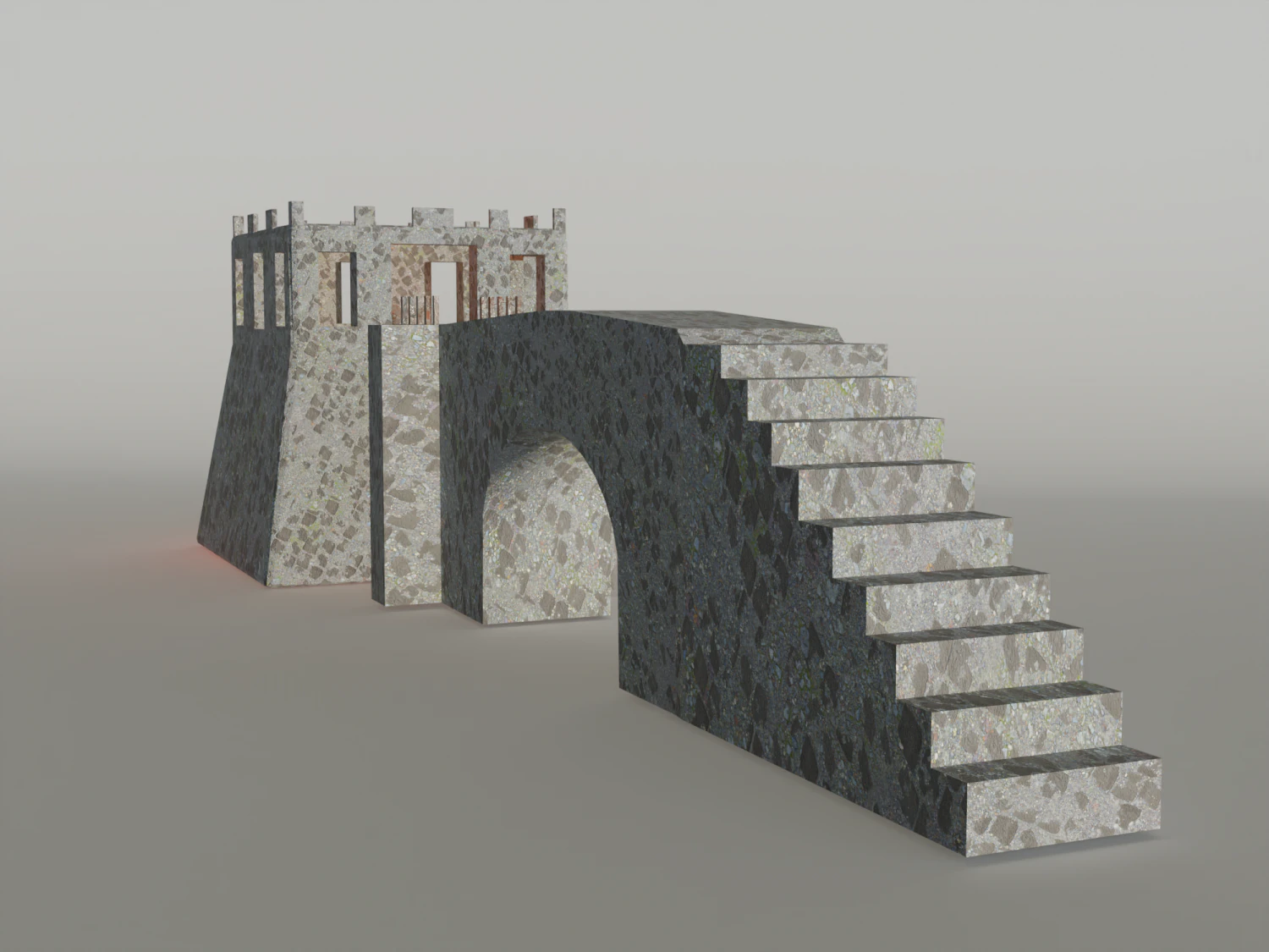 ancient tower 3D Model .c4d .max .obj .3ds .fbx .stl .blend 