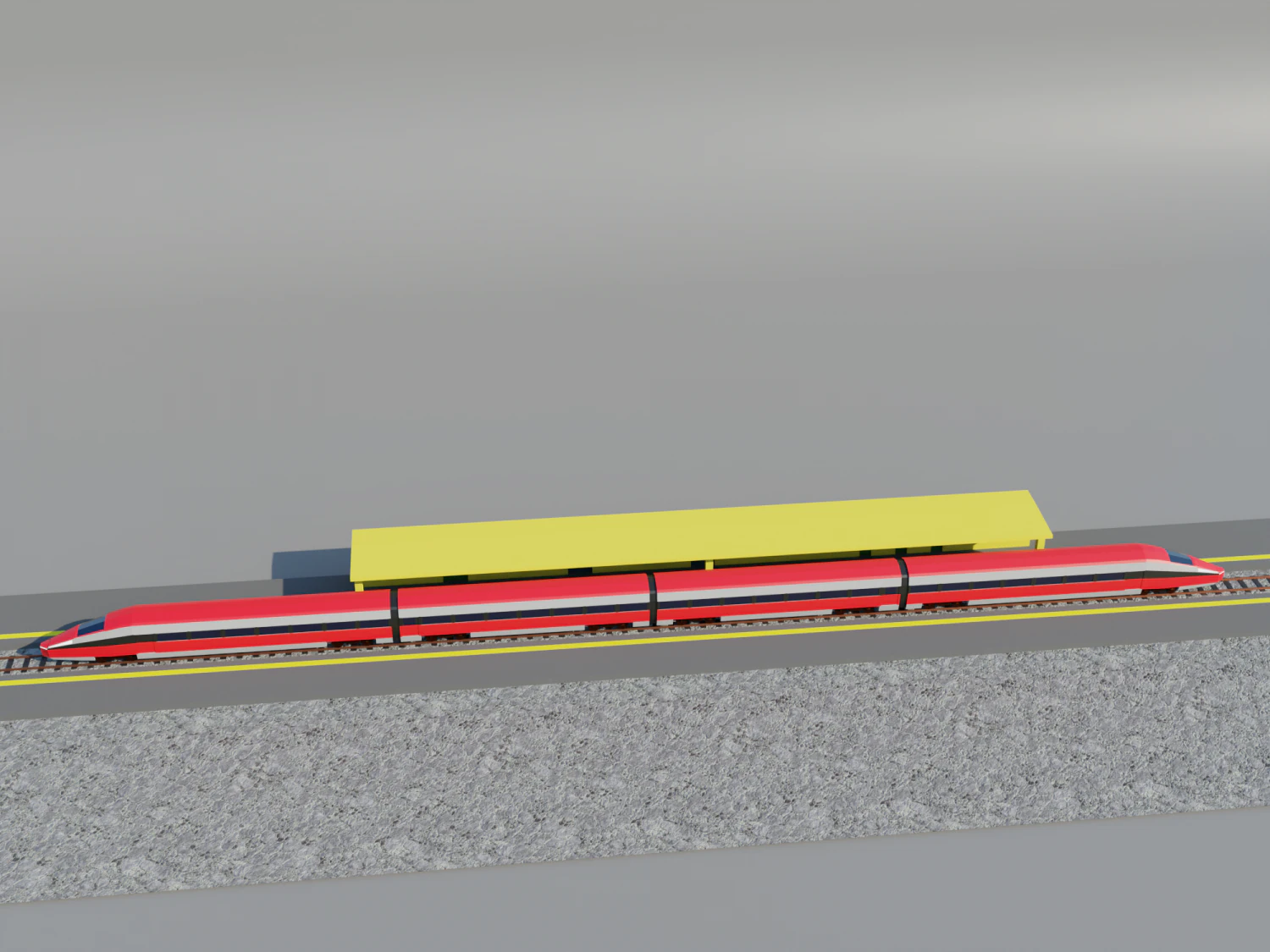 stazione ferroviaria Modello 3D .c4d .max .obj .3ds .fbx .stl .blend 