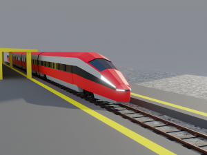 railway station 3D Model