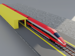 railway station 3D Model