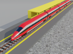 railway station 3D Model