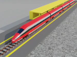 stazione ferroviaria Modello 3D