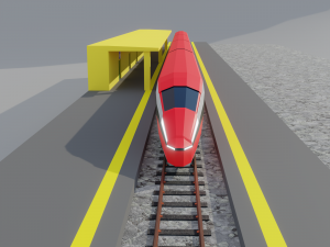 railway station 3D Model
