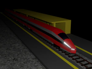 stazione ferroviaria Modello 3D