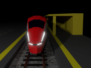 railway station 3D Model