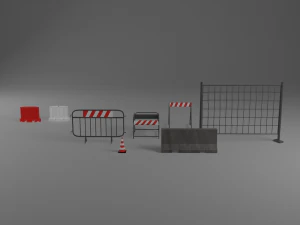 road barriers 3D Model