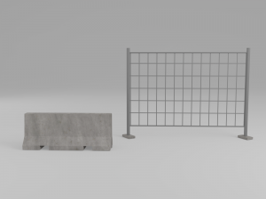 road barriers 3D Модель