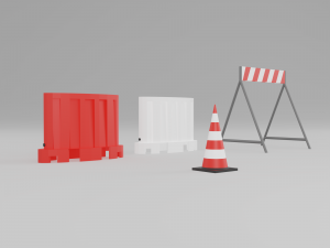 road barriers 3D Модель