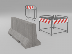 road barriers 3D Модель