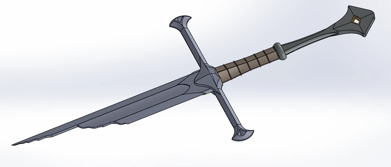 narsil sword 3D Print Model .c4d .max .obj .3ds .fbx .stl .blend 