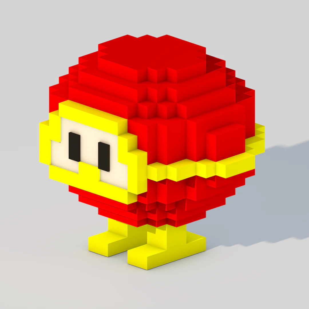 dig dug - red monster 3D Print Model .c4d .max .obj .3ds .fbx .stl .blend