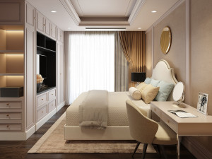 bed neoclassic design 3D Model