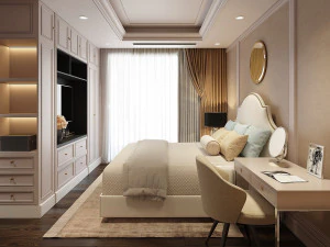 침대 신고전주의 디자인 3D 모델