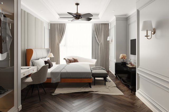 bedroom design 3D 모델 .c4d .max .obj .3ds .fbx .stl .blend 