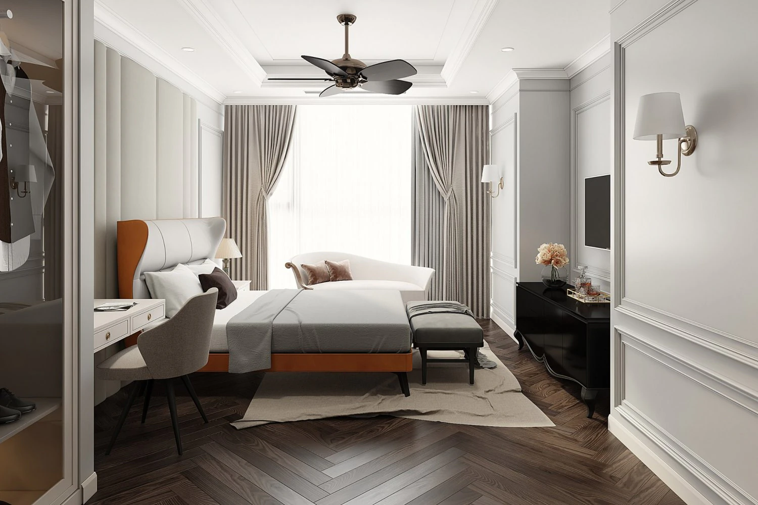 bedroom design 3D Model .c4d .max .obj .3ds .fbx .stl .blend 