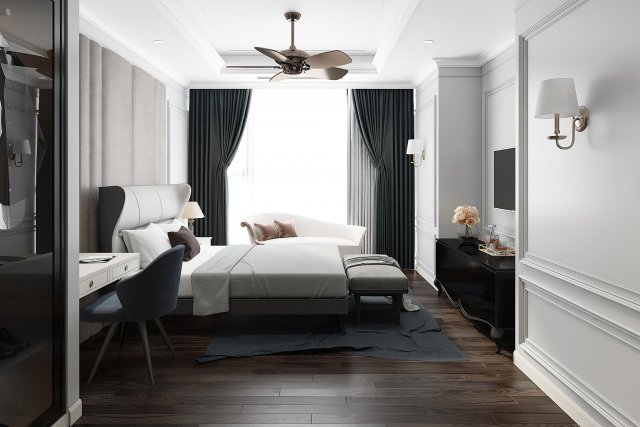 bedroom design 02 3D Model .c4d .max .obj .3ds .fbx .stl .blend 