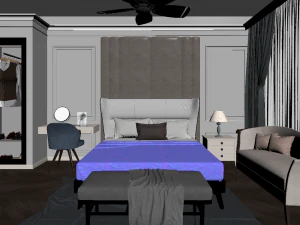 bedroom design 02 3D Model