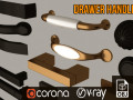 Furniture Drawer Handle Set 3D-Modell