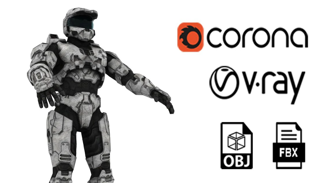Ciber suit low poly 3D Model .c4d .max .obj .3ds .fbx .stl .blend