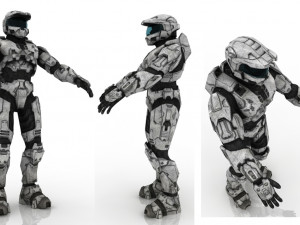 Ciber suit low poly 3D Model
