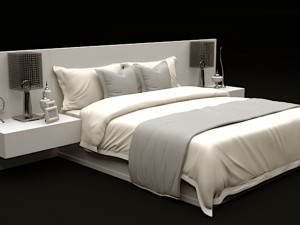 Modern bed 01 3D Model